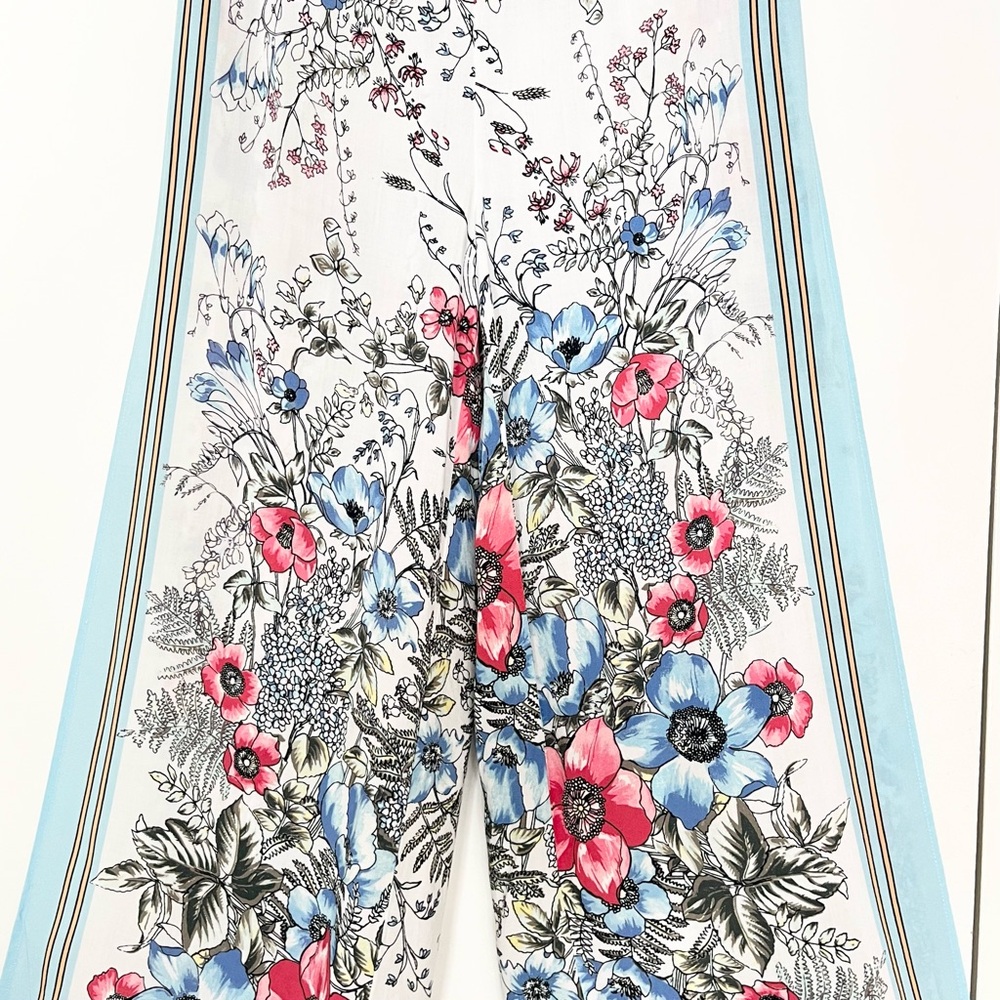 Vince Camuto Beach Women's Floral Pants High Slit Pull-On L Cabana Pool Flowey - Picture 6 of 7